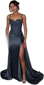 VelluraPetite Elegant Strapless Evening Gown