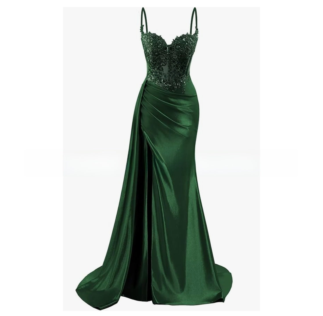 VelluraPetite Elegant Strapless Evening Gown
