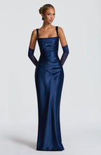 VelluraPetite Sleeveless High-Waist Slim Pleated Dress