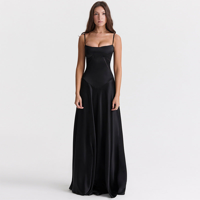 VelluraPetite Sling Backless Long Dress