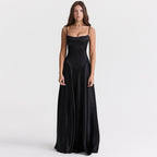 VelluraPetite Sling Backless Long Dress