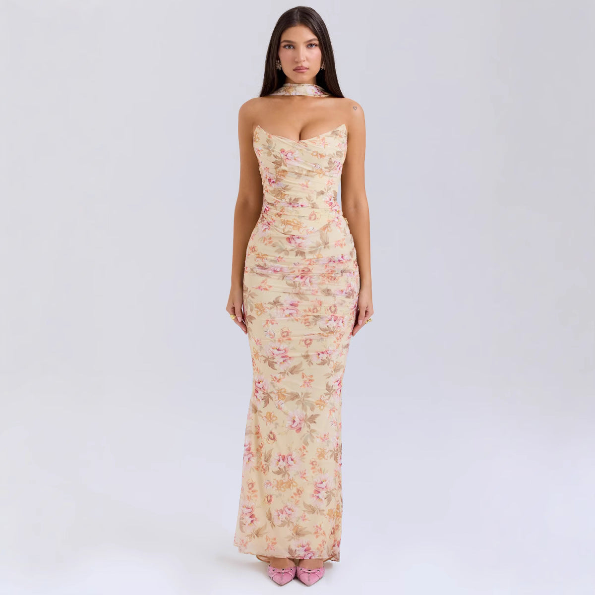 VelluraPetite Tube Top & Pencil Skirt Set