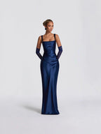 VelluraPetite Sleeveless High-Waist Slim Pleated Dress