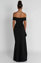 VelluraPetite Summer Tube Top Backless Slit Long Dress