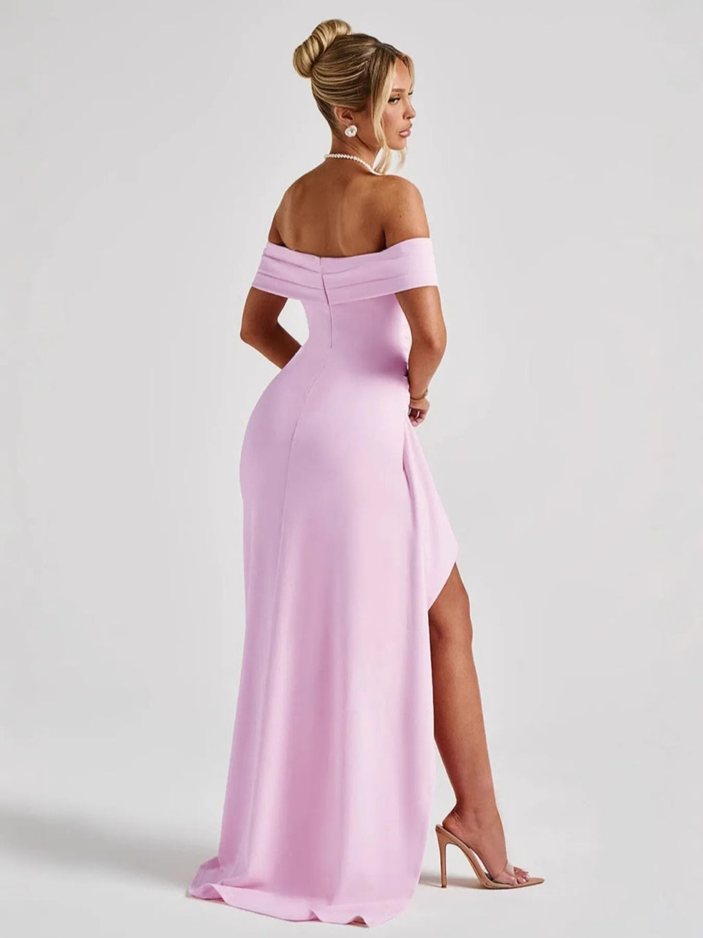 VelluraPetite Summer Tube Top Backless Slit Long Dress