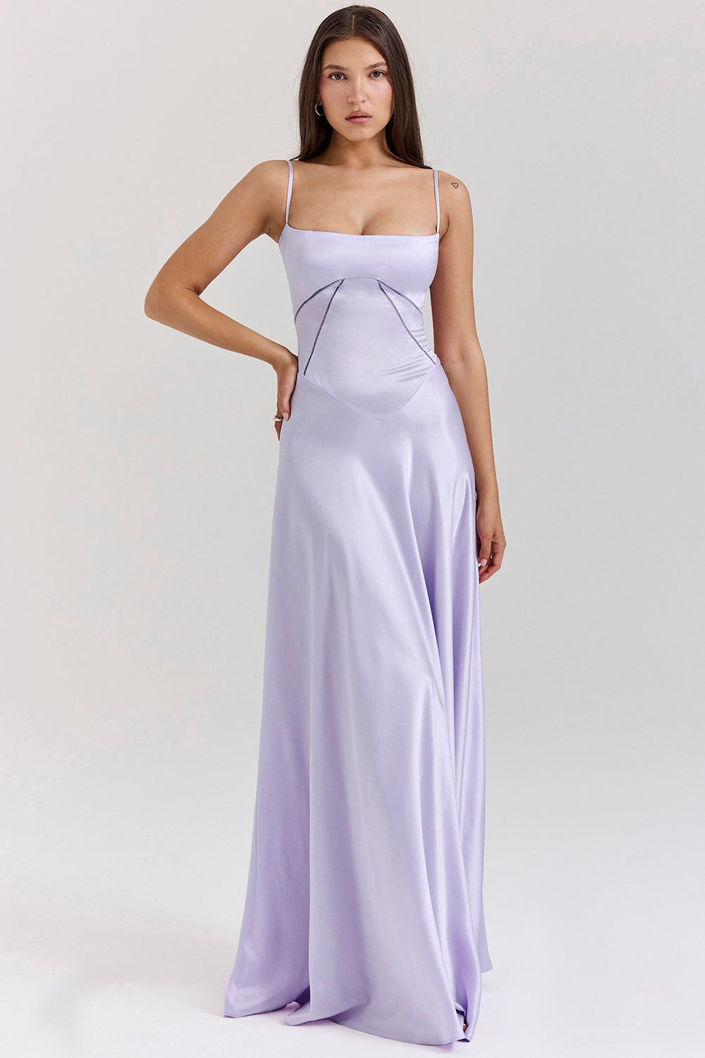 VelluraPetite Sling Backless Long Dress