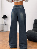 VelluraPetite Classic Straight Leg Denim Trousers