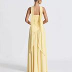 VelluraPetite Asymmetrical Tube Top Strappy Long Dress