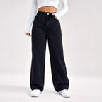 VelluraPetite High-Waist Straight Leg Denim Pants