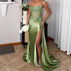 VelluraPetite Elegant Strapless Evening Gown