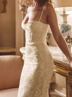 VelluraPetite French-Inspired Lace Sling Dress