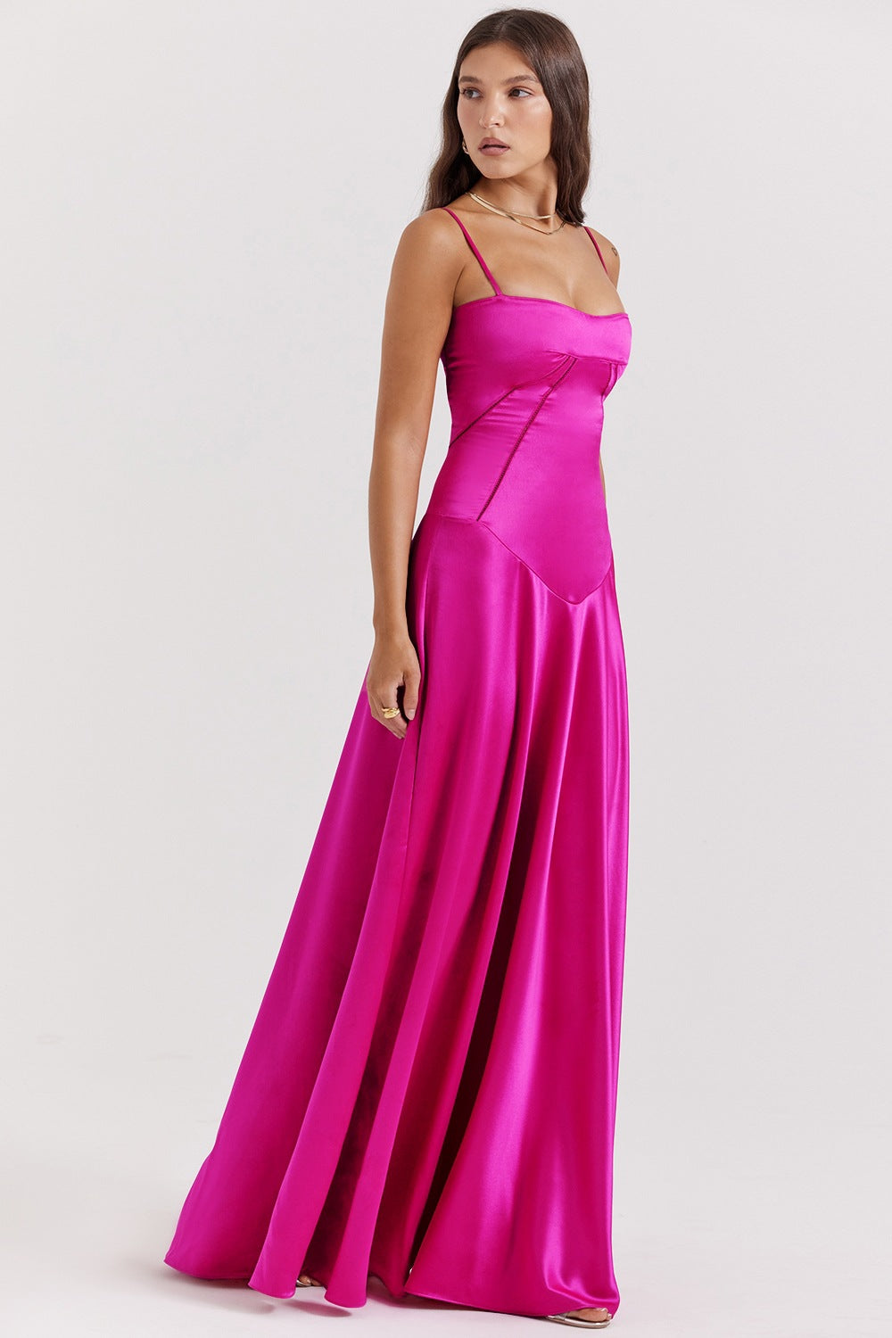 VelluraPetite Sling Backless Long Dress
