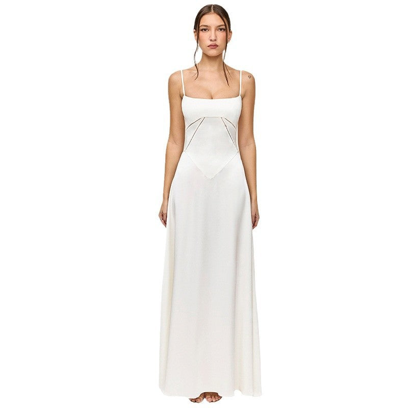 VelluraPetite Sling Backless Long Dress