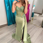 VelluraPetite Elegant Strapless Evening Gown